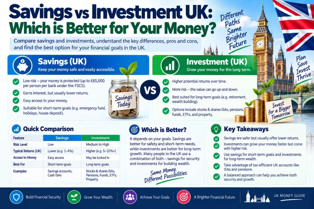 Savings vs Investment